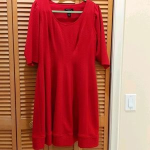 Red midi dress. Very pretty. EUC